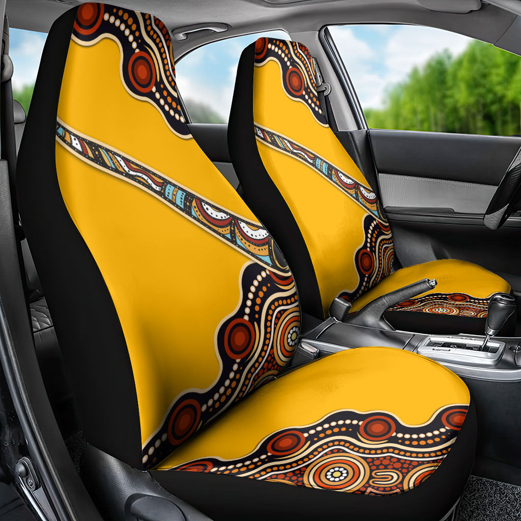 Didgeridoo Car Seat Cover Aboriginal Dot Painting Indigenous Traditional Instrument
