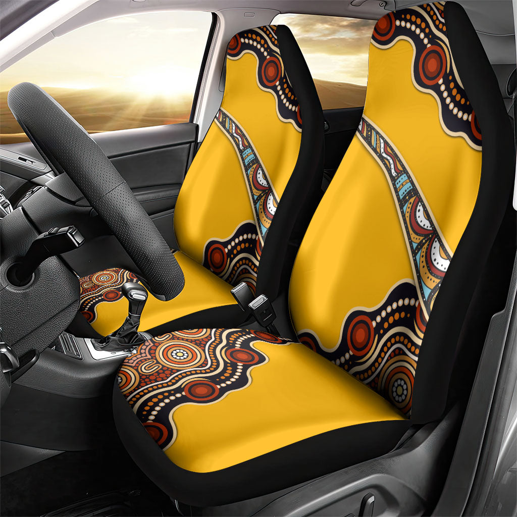 Didgeridoo Car Seat Cover Aboriginal Dot Painting Indigenous Traditional Instrument