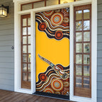 Didgeridoo Door Cover Aboriginal Dot Painting Indigenous Traditional Instrument