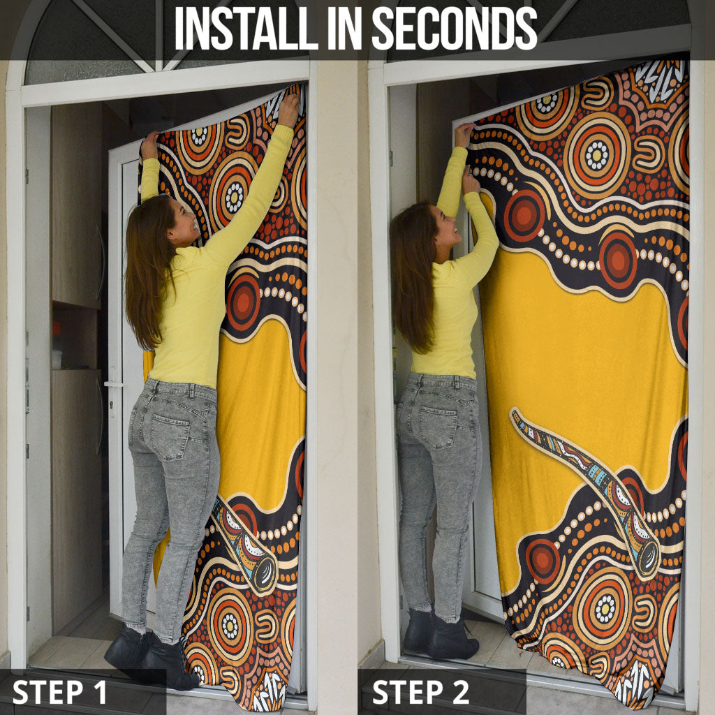 Didgeridoo Door Cover Aboriginal Dot Painting Indigenous Traditional Instrument