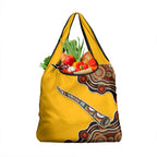 Didgeridoo Grocery Bag Aboriginal Dot Painting Indigenous Traditional Instrument