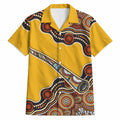 Didgeridoo Hawaiian Shirt Aboriginal Dot Painting Indigenous Traditional Instrument