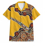 Didgeridoo Hawaiian Shirt Aboriginal Dot Painting Indigenous Traditional Instrument