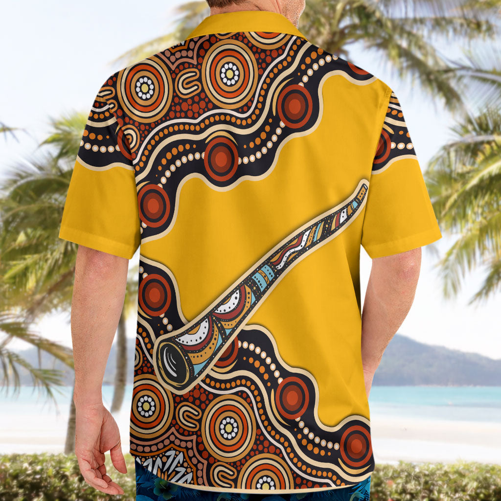 Didgeridoo Hawaiian Shirt Aboriginal Dot Painting Indigenous Traditional Instrument