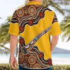 Didgeridoo Hawaiian Shirt Aboriginal Dot Painting Indigenous Traditional Instrument