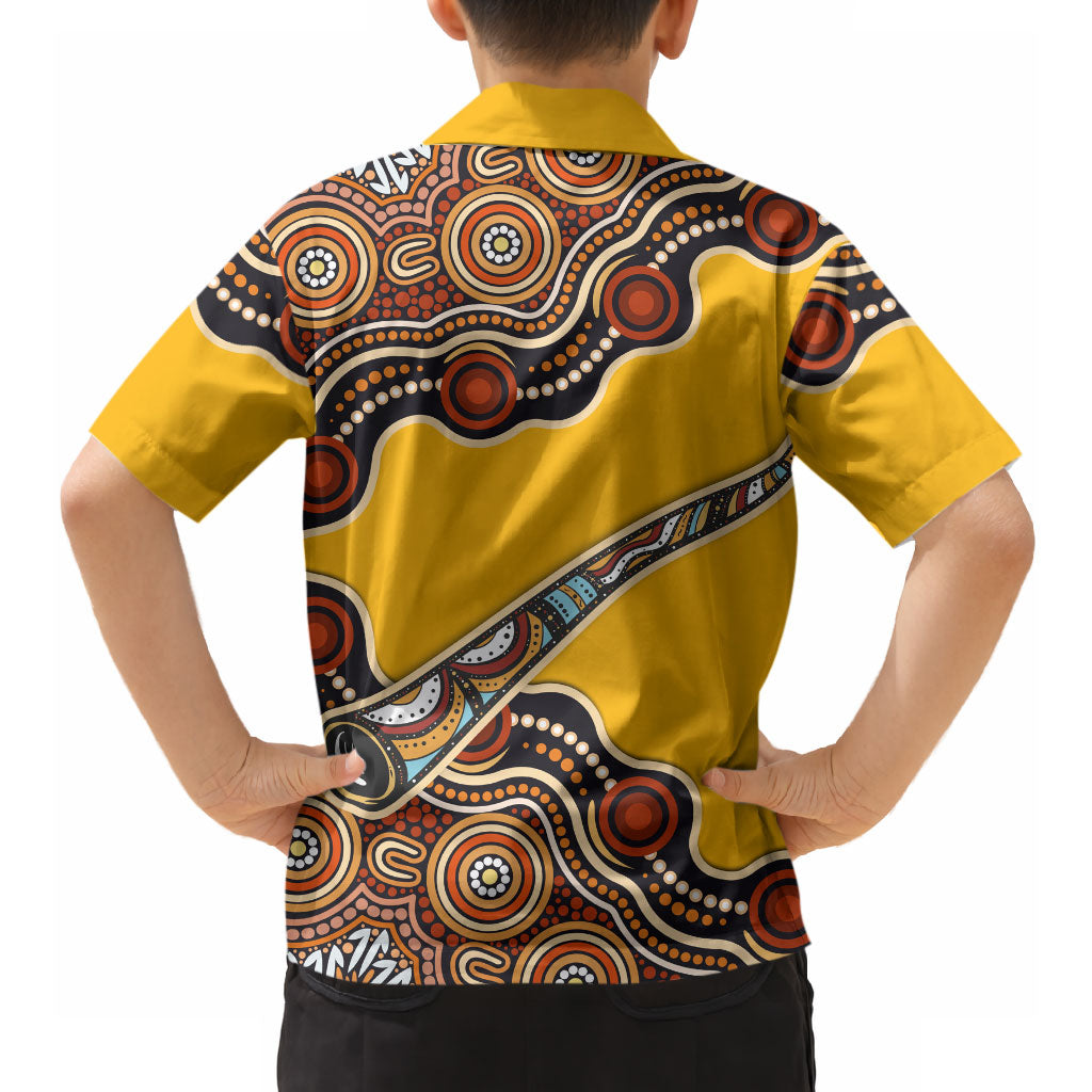 Didgeridoo Hawaiian Shirt Aboriginal Dot Painting Indigenous Traditional Instrument