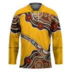 Didgeridoo Hockey Jersey Aboriginal Dot Painting Indigenous Traditional Instrument