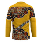 Didgeridoo Hockey Jersey Aboriginal Dot Painting Indigenous Traditional Instrument