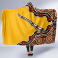 Didgeridoo Hooded Blanket Aboriginal Dot Painting Indigenous Traditional Instrument