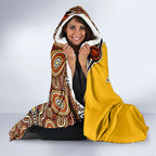 Didgeridoo Hooded Blanket Aboriginal Dot Painting Indigenous Traditional Instrument