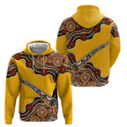 Didgeridoo Hoodie Aboriginal Dot Painting Indigenous Traditional Instrument