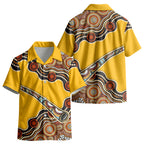 Didgeridoo Kid Hawaiian Shirt Aboriginal Dot Painting Indigenous Traditional Instrument