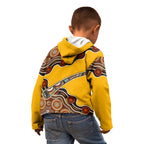 Didgeridoo Kid Hoodie Aboriginal Dot Painting Indigenous Traditional Instrument
