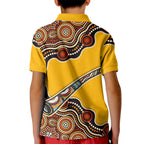 Didgeridoo Kid Polo Shirt Aboriginal Dot Painting Indigenous Traditional Instrument