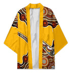 Didgeridoo Kimono Aboriginal Dot Painting Indigenous Traditional Instrument