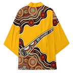 Didgeridoo Kimono Aboriginal Dot Painting Indigenous Traditional Instrument