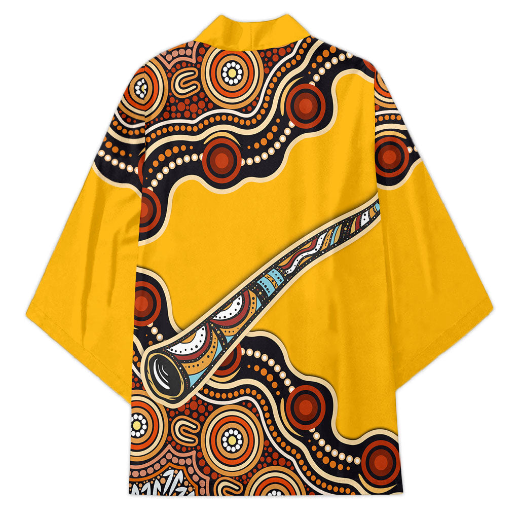 Didgeridoo Kimono Aboriginal Dot Painting Indigenous Traditional Instrument