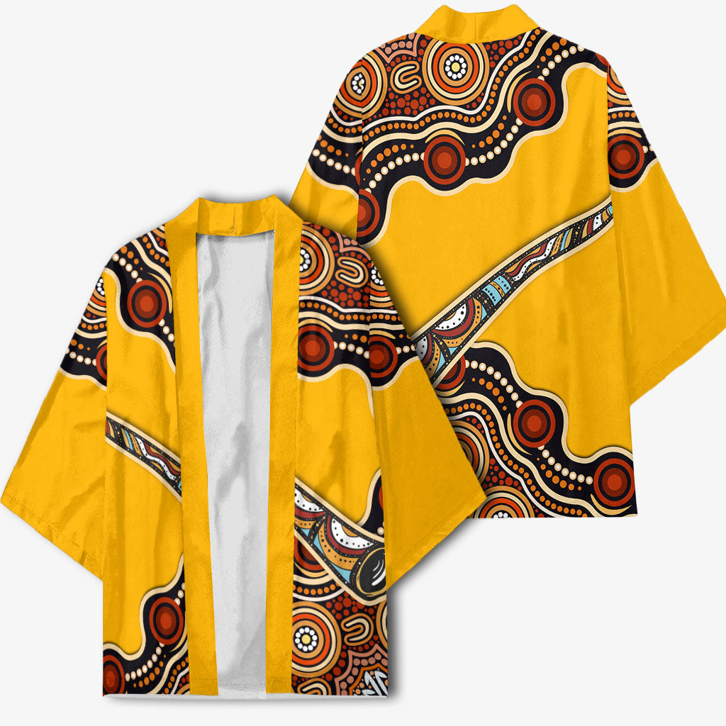 Didgeridoo Kimono Aboriginal Dot Painting Indigenous Traditional Instrument