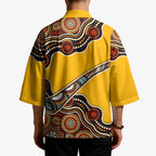 Didgeridoo Kimono Aboriginal Dot Painting Indigenous Traditional Instrument