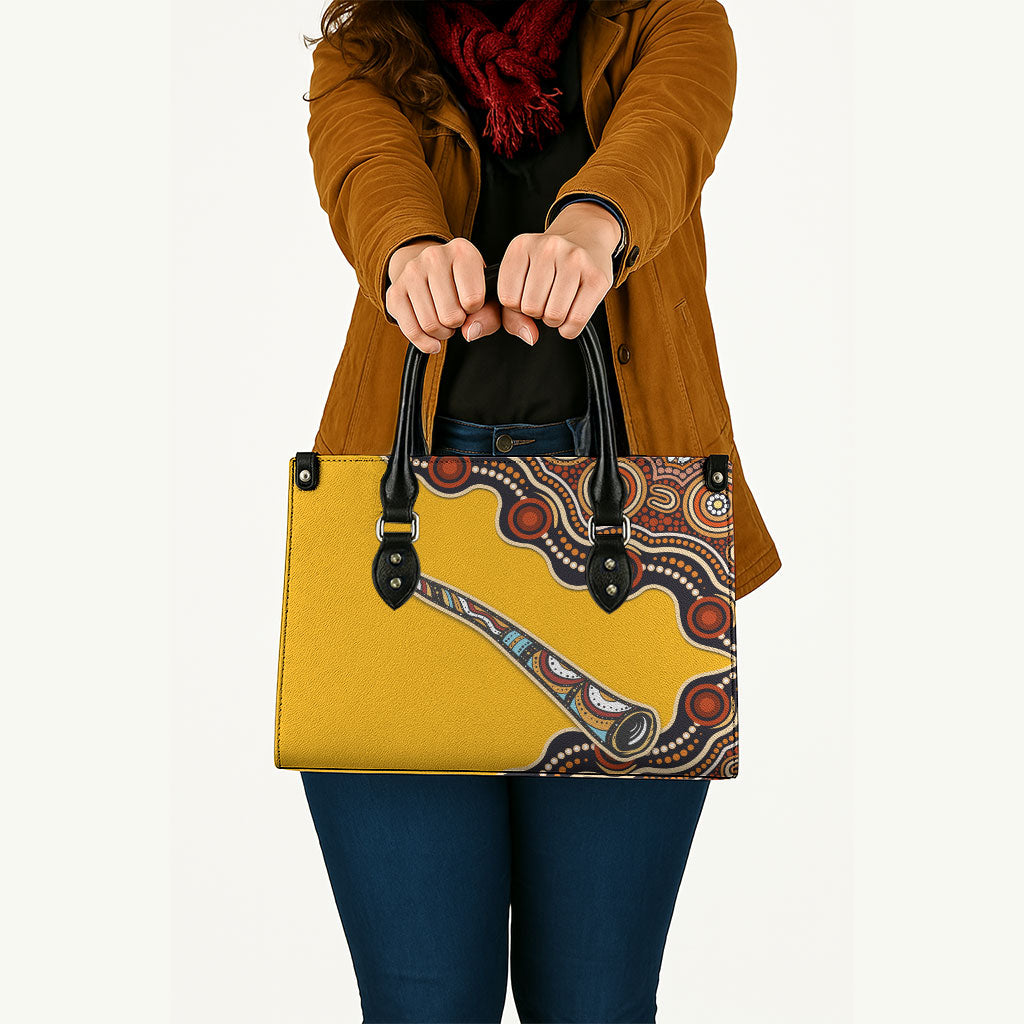Didgeridoo Leather Bag Aboriginal Dot Painting Indigenous Traditional Instrument