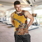Didgeridoo Men Tank Top Aboriginal Dot Painting Indigenous Traditional Instrument