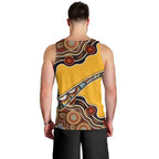 Didgeridoo Men Tank Top Aboriginal Dot Painting Indigenous Traditional Instrument