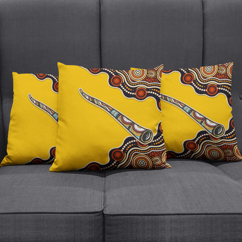 Didgeridoo Pillow Cover Aboriginal Dot Painting Indigenous Traditional Instrument