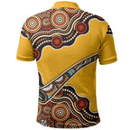 Didgeridoo Polo Shirt Aboriginal Dot Painting Indigenous Traditional Instrument