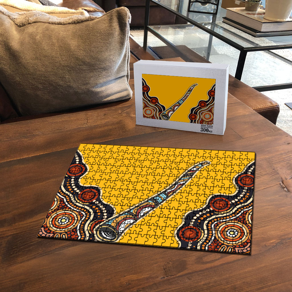 Didgeridoo Puzzle Aboriginal Dot Painting Indigenous Traditional Instrument