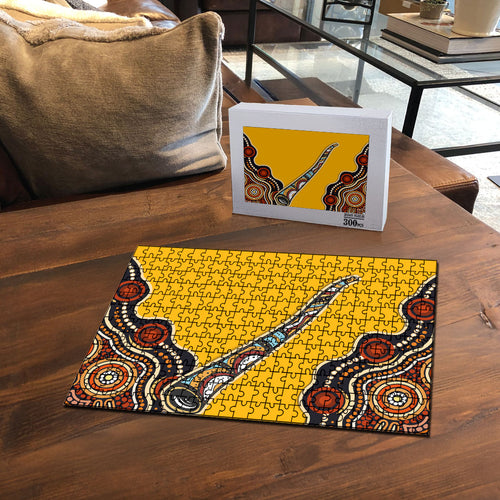 Didgeridoo Puzzle Aboriginal Dot Painting Indigenous Traditional Instrument