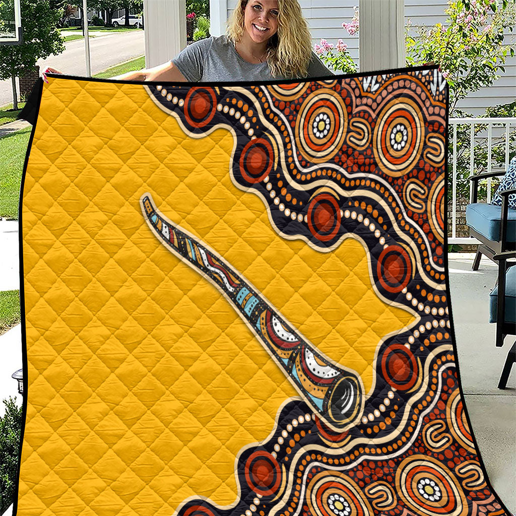 Didgeridoo Quilt Aboriginal Dot Painting Indigenous Traditional Instrument