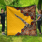 Didgeridoo Quilt Aboriginal Dot Painting Indigenous Traditional Instrument