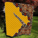 Didgeridoo Quilt Aboriginal Dot Painting Indigenous Traditional Instrument
