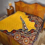 Didgeridoo Quilt Aboriginal Dot Painting Indigenous Traditional Instrument