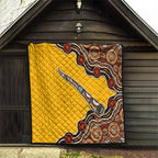 Didgeridoo Quilt Aboriginal Dot Painting Indigenous Traditional Instrument