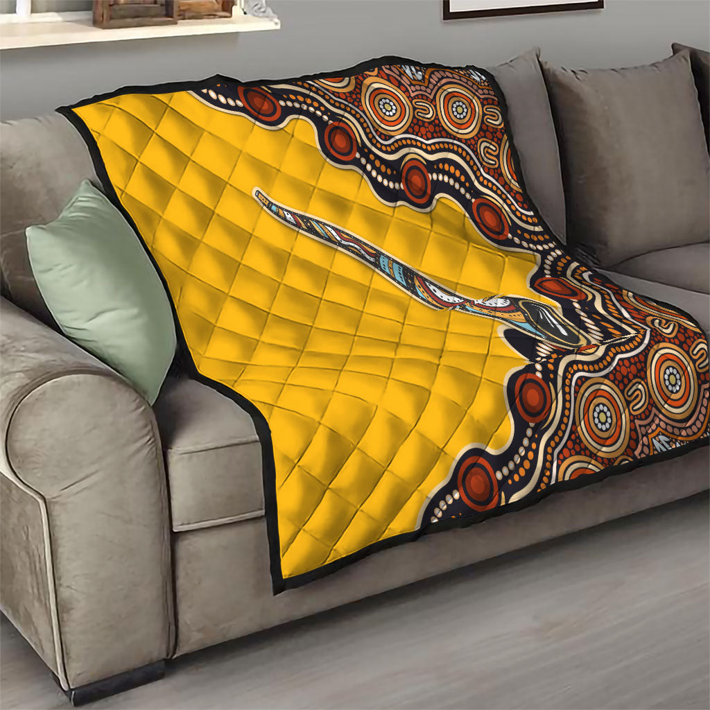 Didgeridoo Quilt Aboriginal Dot Painting Indigenous Traditional Instrument
