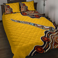 Didgeridoo Quilt Bed Set Aboriginal Dot Painting Indigenous Traditional Instrument
