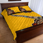 Didgeridoo Quilt Bed Set Aboriginal Dot Painting Indigenous Traditional Instrument