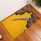 Didgeridoo Rubber Doormat Aboriginal Dot Painting Indigenous Traditional Instrument