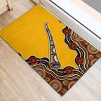 Didgeridoo Rubber Doormat Aboriginal Dot Painting Indigenous Traditional Instrument