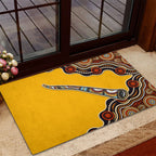 Didgeridoo Rubber Doormat Aboriginal Dot Painting Indigenous Traditional Instrument