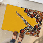 Didgeridoo Rubber Doormat Aboriginal Dot Painting Indigenous Traditional Instrument