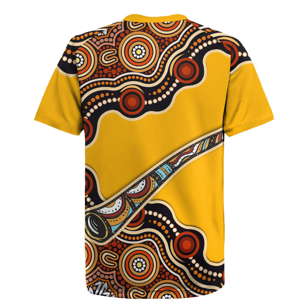 Didgeridoo Rugby Jersey Aboriginal Dot Painting Indigenous Traditional Instrument