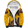 Didgeridoo Sherpa Hoodie Aboriginal Dot Painting Indigenous Traditional Instrument