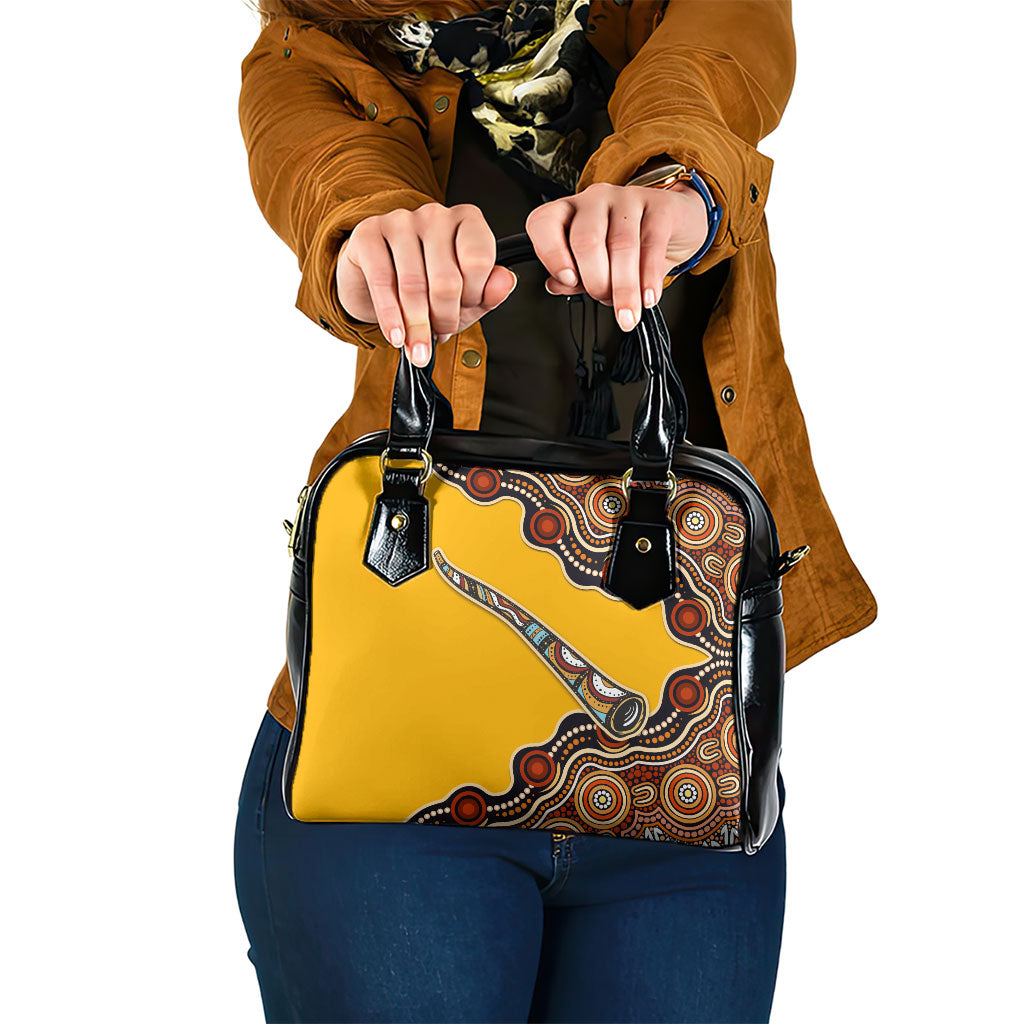 Didgeridoo Shoulder Handbag Aboriginal Dot Painting Indigenous Traditional Instrument