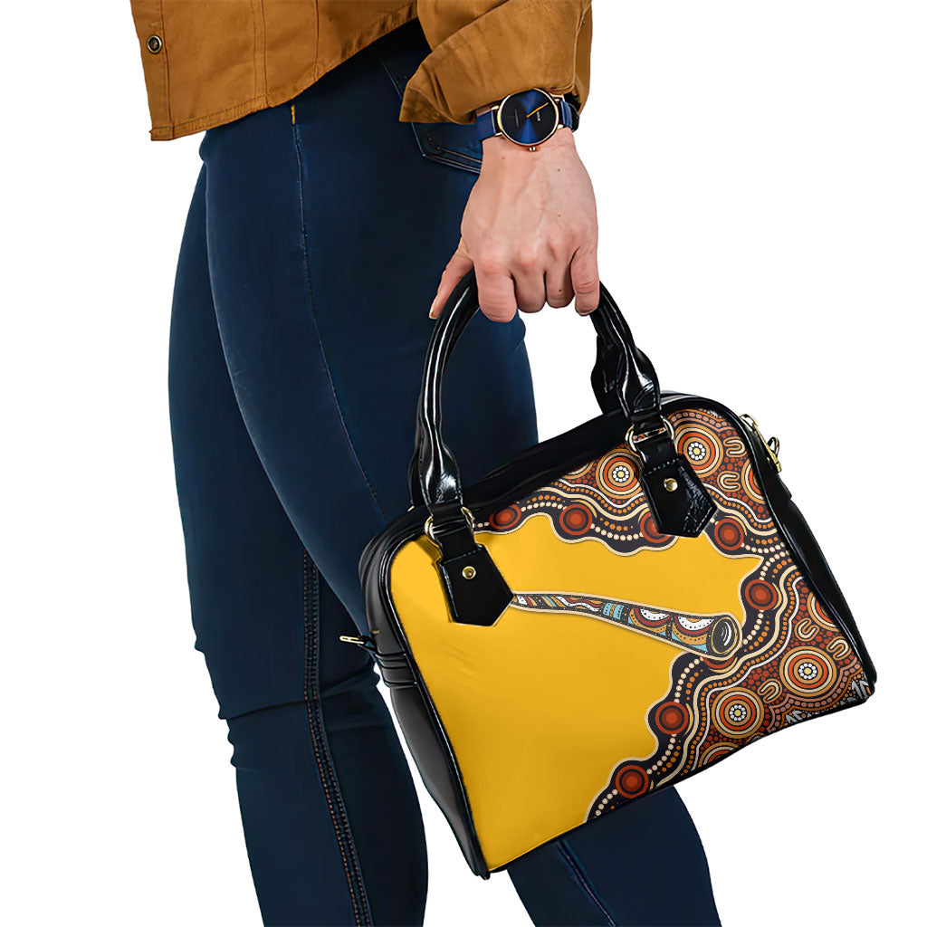 Didgeridoo Shoulder Handbag Aboriginal Dot Painting Indigenous Traditional Instrument