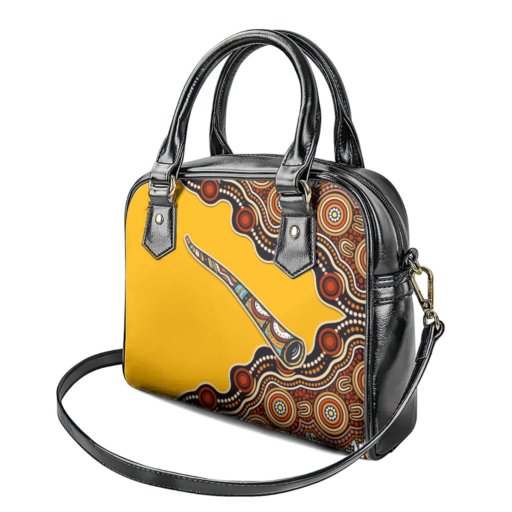 Didgeridoo Shoulder Handbag Aboriginal Dot Painting Indigenous Traditional Instrument