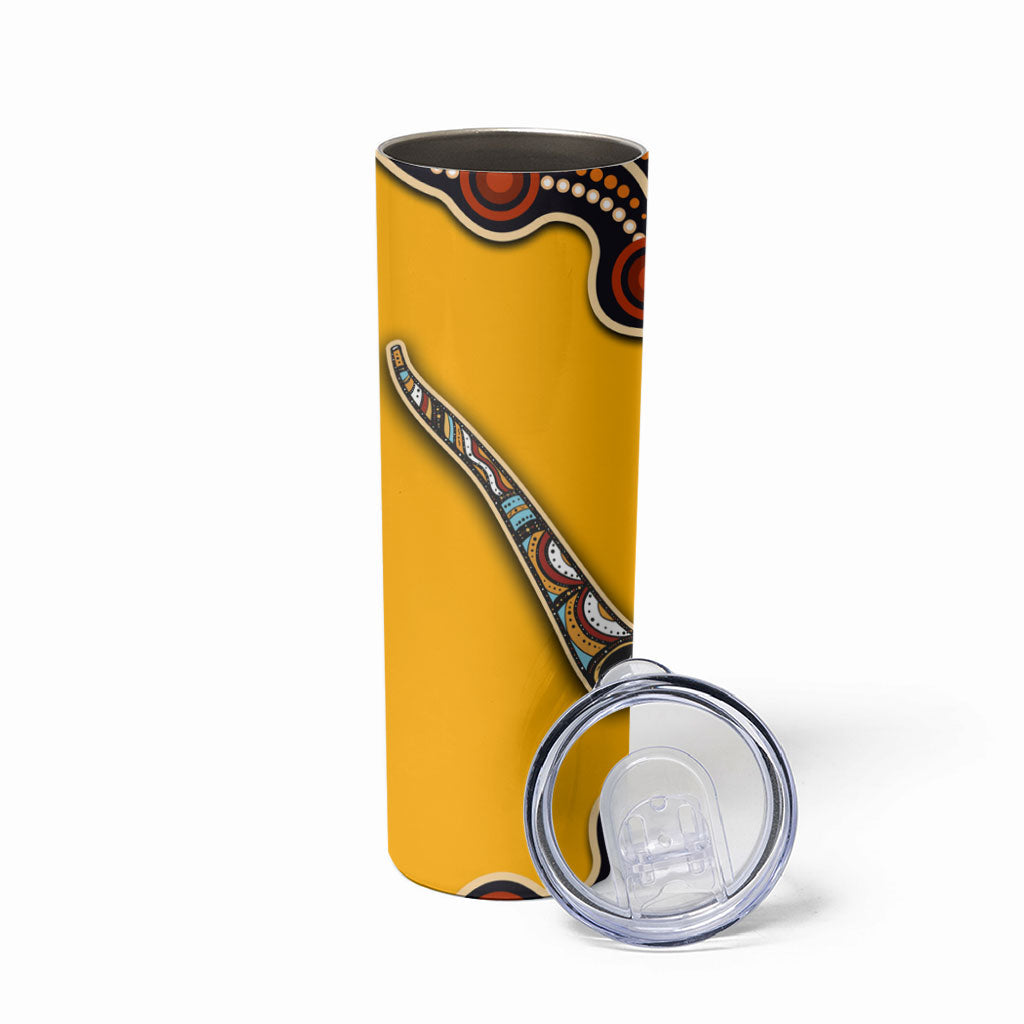 Didgeridoo Skinny Tumbler Aboriginal Dot Painting Indigenous Traditional Instrument