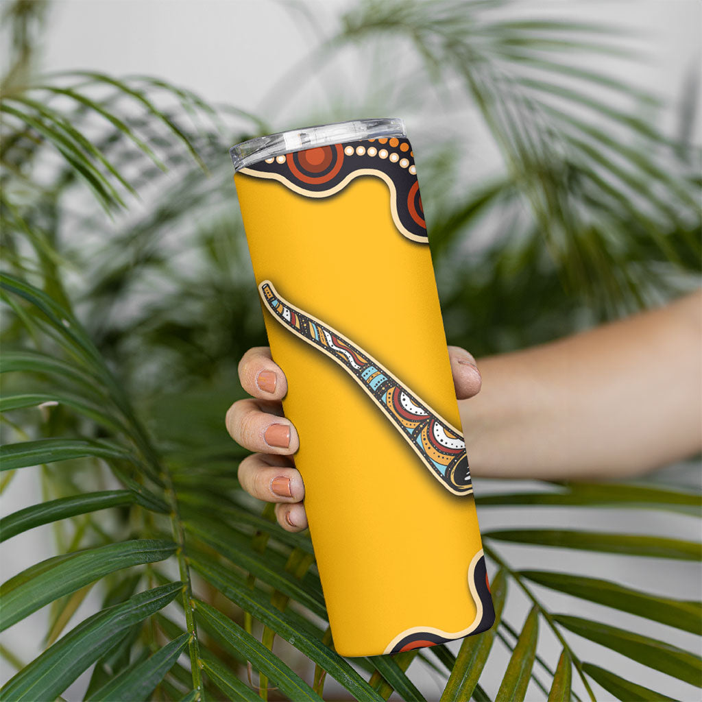 Didgeridoo Skinny Tumbler Aboriginal Dot Painting Indigenous Traditional Instrument