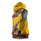 Didgeridoo Sleeveless Hoodie Aboriginal Dot Painting Indigenous Traditional Instrument
